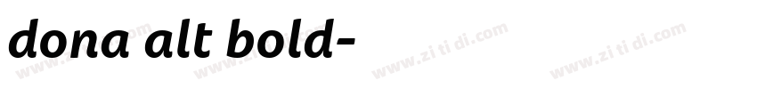 dona alt bold字体转换